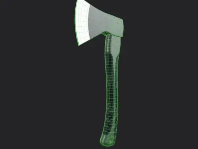 Axe M04 - with STL Low-poly 3D model