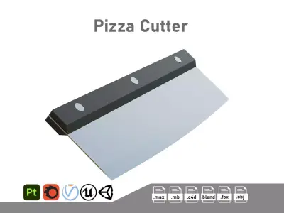 Pizza Cutter Low-poly 3D model