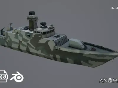 patrol boat 3D model