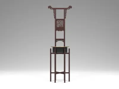 HUANGHUALI TOWEL RACK AND WASHBASIN 3D model