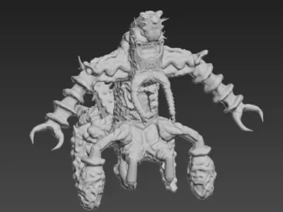 Monster demon with arms and legs 3D print model