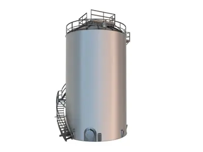 Silo tank industrial 3d model 3D model