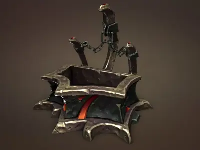 Undead water tank Low-poly 3D model