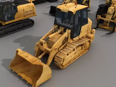 Large construction vehicles 3D model buy