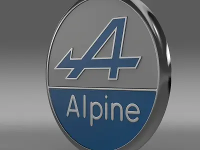 alpine logo 3D model by Sergey