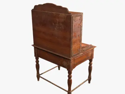 Antiquare Table 2 Low-poly 3D model