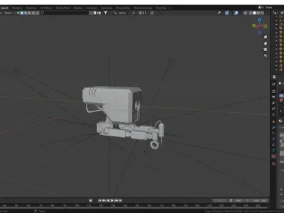 old rusted welding robot 3d model  Low-poly 3D model