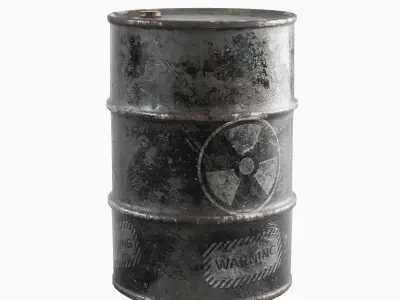Nuclear Barrel 06 Low-poly 3D model