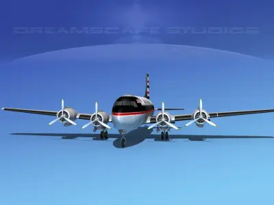 Douglas DC-4 Great Lakes Airlines 3D model