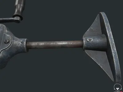 Old Hand Drill Low-poly 3D model buy