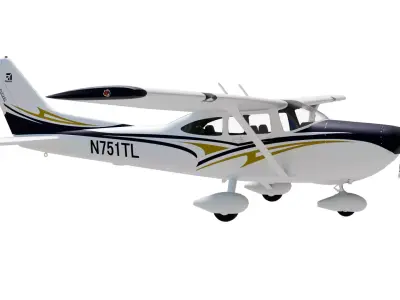 Cessna 182 Skylane  High Quality 3D Model 3D model