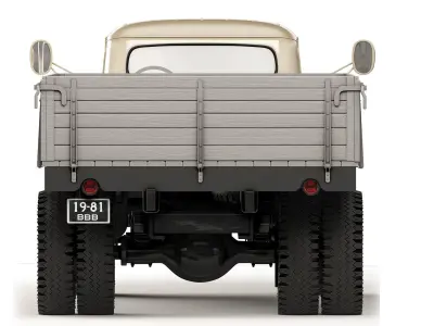 GAZ 53 flatbed body 1961 3D model