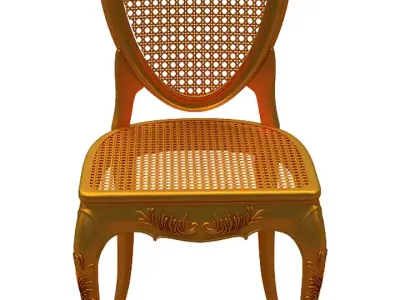 Classical Dining chair Low-poly 3D model