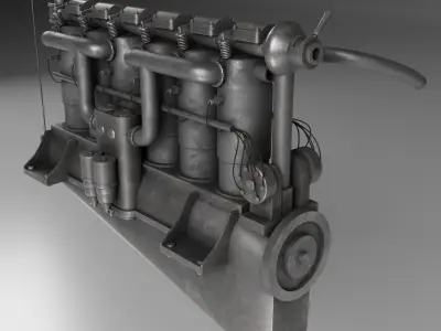 Mercedes DIII Low-poly 3D model
