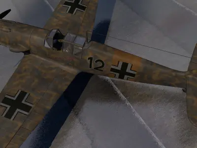 Messerschmitt Bf-109 F-2 Fritz 3D model