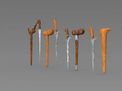 Keris Traditional Spiritual Dagger 3D model