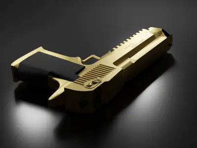 Gold Desert Eagle 3D model