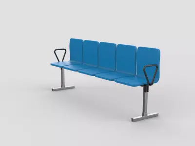 Waiting chair 07 3D model