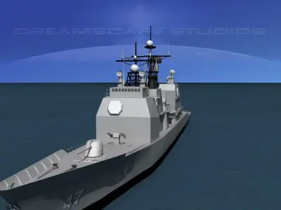 Ticonderoga Class Cruiser CG56 USS San Jacinto 3D model