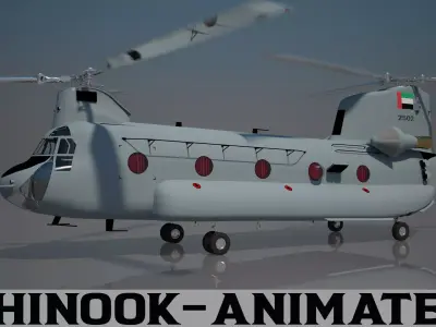 UAE Air Force Chinook CH - 47 F 3D model