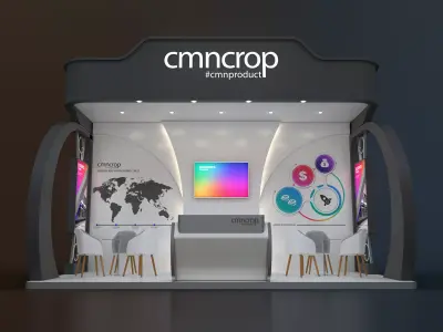 exhibition stand 18 sqm 3D model buy