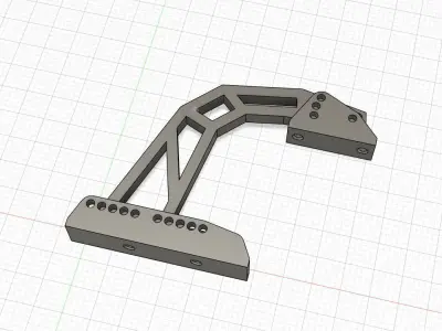 10th scale RC Drift Car Swan Neck Wing Mount 3D print model purchase