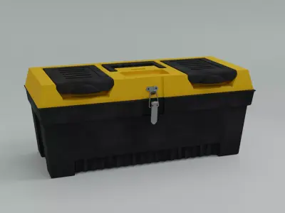 Plastic Tool Box Low-poly 3D model purchase
