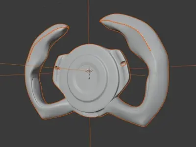 Sporty steering wheel concept design for sports car 3D model