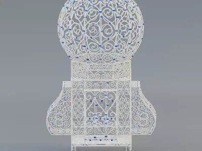 Decorative bird cage 3D model