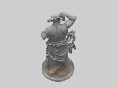 Chains of Oppression Broken statue model Low-poly 3D model