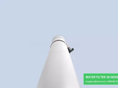 Frp Ro Membrane Housing 4040 Single Pressure Vessel RO System 3D model