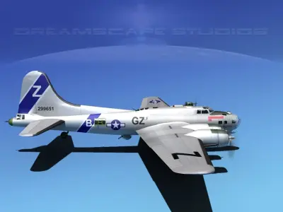 Boeing B-17G HP V04 3D model