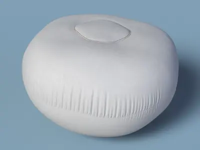 Deployed Steering Wheel Airbag Cushion 3D model