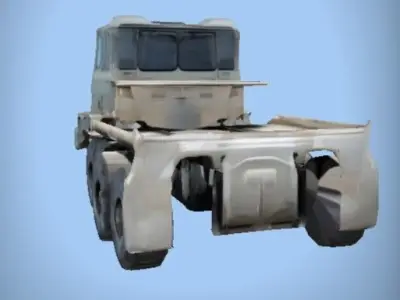 Military army truck model Low-poly 3D model