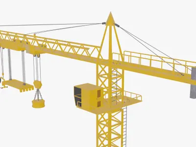Tower Crane 3D model 9