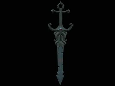 Stylized Sea  Sword Low-poly 3D model