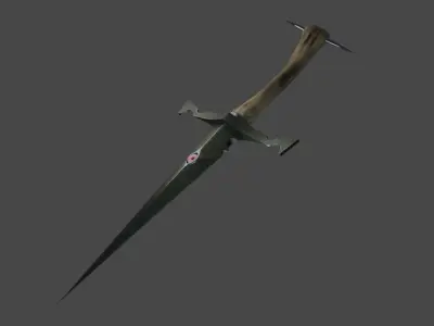 Bone dagger Low-poly 3D model purchase