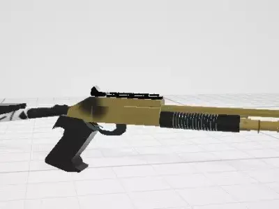 gangster gun Low-poly 3D model