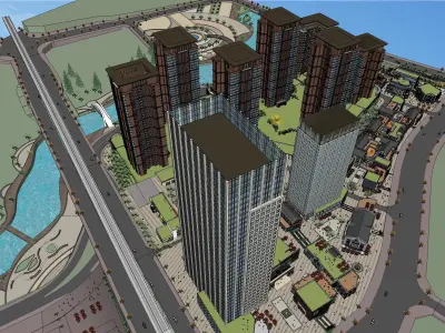 Sketchup Residential Complex T5 3D model