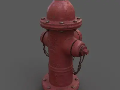 Game Ready  Fire Hydrant Free low-poly 3D model