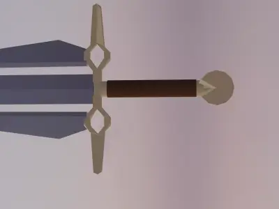 trident sword Low-poly 3D model