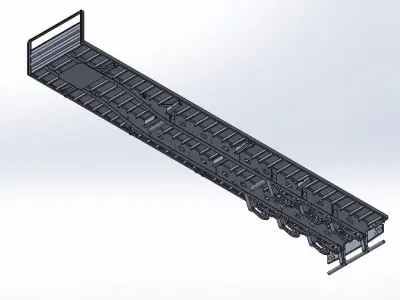 Tri-Axle Flatdeck 3D model