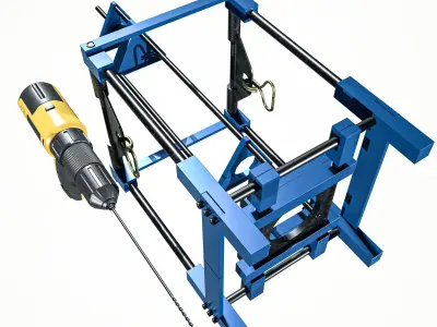 Safe Drill Rig Low-poly 3D model