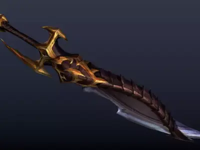 Futuristic Sword Low-poly 3D model 29