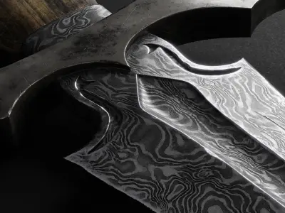 Nordic dagger  Game ready  Sculpt mesh Low-poly 3D model