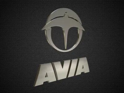 avia logo 3D model by 3dlogoman