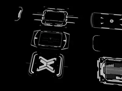 Sci-Fi Hud Elements + Bonus 3D model