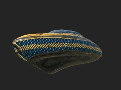 realistic mirror mimetic spaceship Free low-poly 3D model