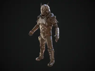 Skull armor 2 Low-poly 3D model