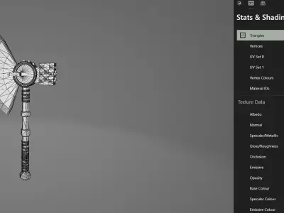 Zombie Slayer Axe Low-poly 3D model